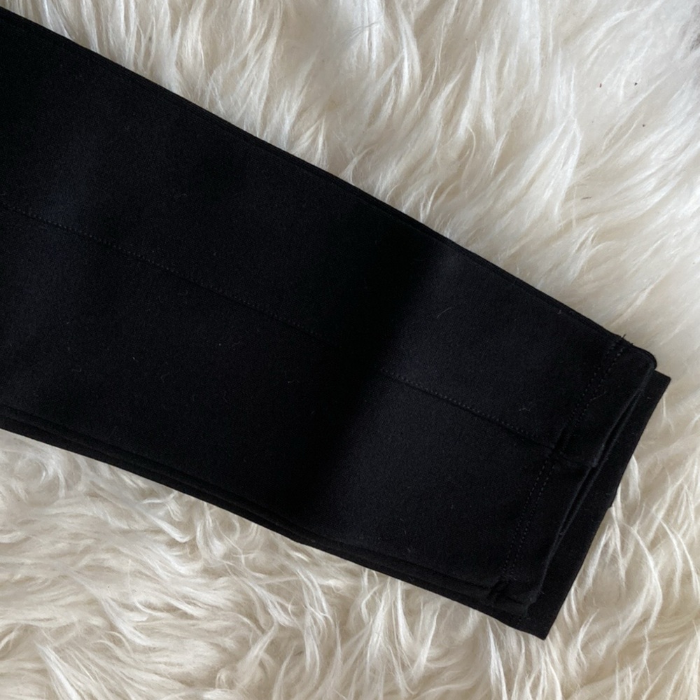 Zara High-Waist Button Detail Thick Ponte Skinny Leggings - Picture 7 of 11